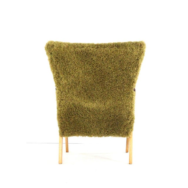 Two Tone Doodle Wing Lounge Chair For Sale - Image 6 of 15