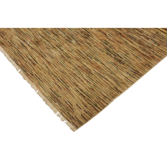 Bohemian Gabbeh Tan/Black Wool Rug - 4'0'' X 5'9'' For Sale - Image 4 of 10