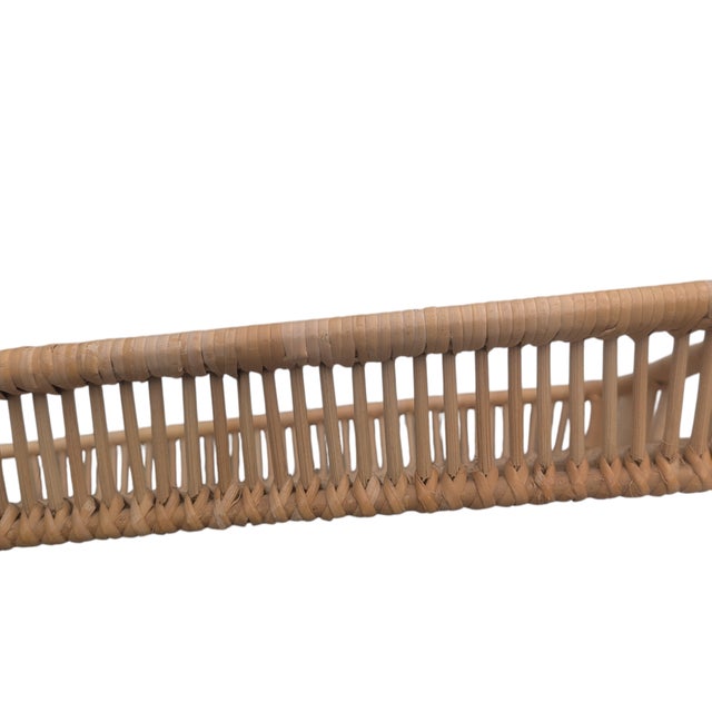 Tan Vintage 1960s Rattan Tray From Artek Finland For Sale - Image 8 of 16