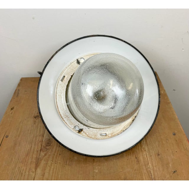 Industrial Factory Hanging Lamp in Black Enamel from Elektrosvit, 1960s For Sale - Image 10 of 13