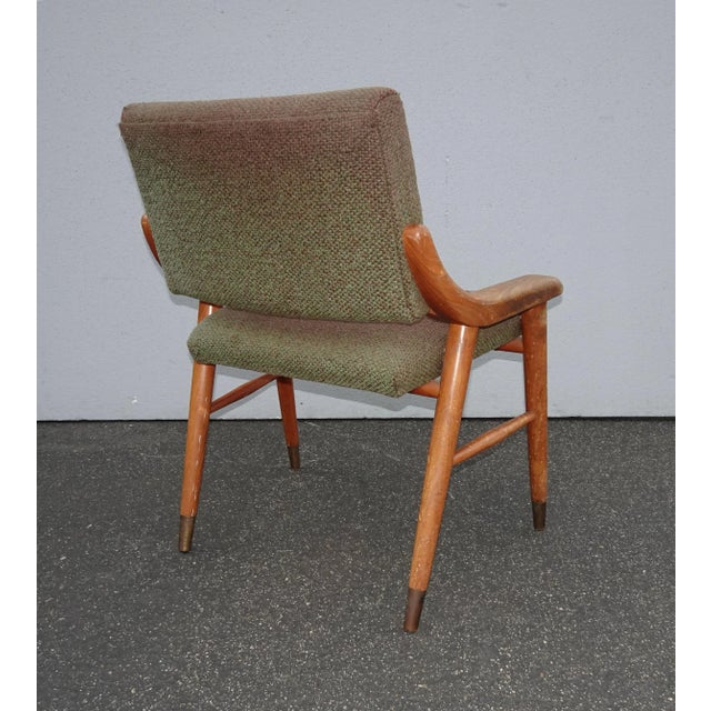 Vintage Danish Mid Century Modern Solid Wood Accent Chair For Sale - Image 11 of 13