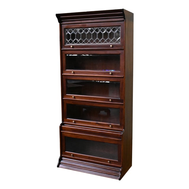 Legacy 5 Stack Barrister Bookcase - Brown Walnut For Sale