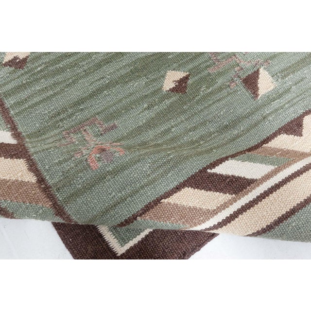 Textile Modern Swedish Flat Weave Wool Rug by Doris Leslie Blau For Sale - Image 7 of 9