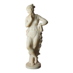 Classical Alabaster Sculpture of a Woman by P. Bazzanti, Florence 19thC