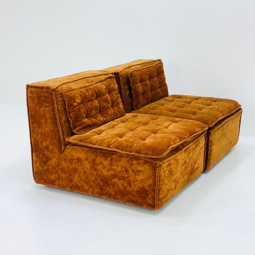 Mid-Century Italian Brown Modular Sofa, 1970s, Set of 5 For Sale - Image 10 of 11