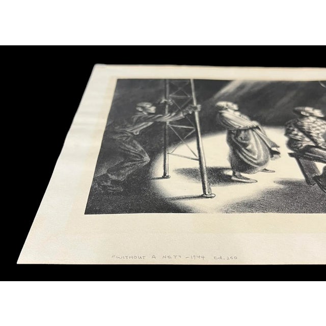 Expressionism Georges Schreiber Signed Limited Edition Without a Net Lithograph Print For Sale - Image 3 of 6