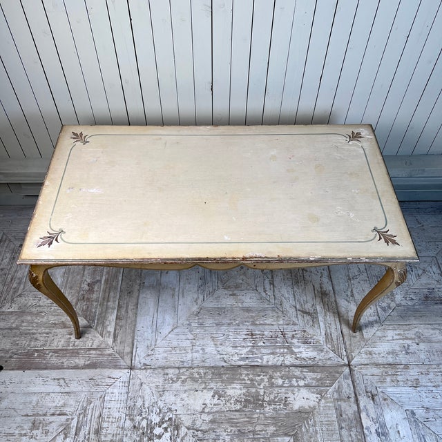 Louis XV Revival French Painted and Gilded Dining Table, 1920s For Sale - Image 6 of 12