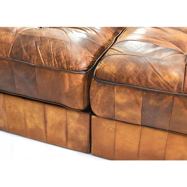 DS-88 Sectional Sofa or Daybed in Cognac Tan Leather from De Sede, Switzerland, 1970s, Set of 8 For Sale - Image 16 of 18