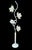 Vintage Extra Tall Glass White Lotus Flower 4 Light Hollywood Regency Floor Lamp For Sale - Image 10 of 11