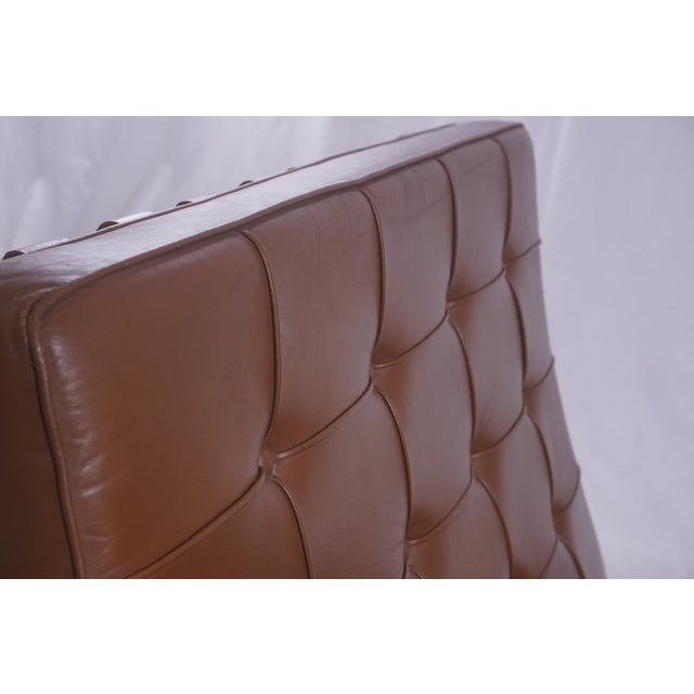 Brown 1950s Florence Knoll Barcelona Chairs Designed by Ludwig Mlies Van Der Rohe From the Gm Tech Center For Sale - Image 8 of 15