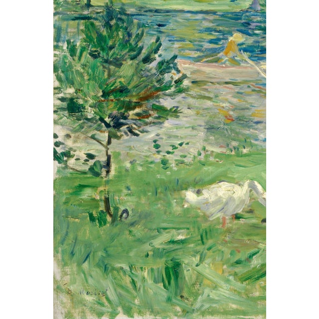 Paper 1889 Vintage French Impressionist Landscape Art Print by Berthe Morisot - 10" X 13" For Sale - Image 7 of 9