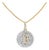 10K Yellow Gold 2-1/3 Cttw Diamond Bitcoin Letter B Pendant Necklace For Sale