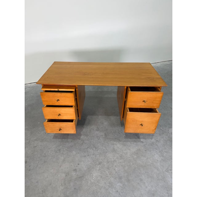 1960s Mid Century Paul McCobb Double Pedestal Desk For Sale In Tampa - Image 6 of 10