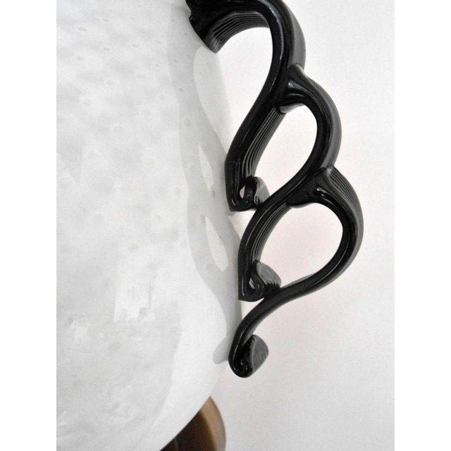 1990s 1990s Italian Sconces W/ Milky White Murano Glass - Pair For Sale - Image 5 of 6