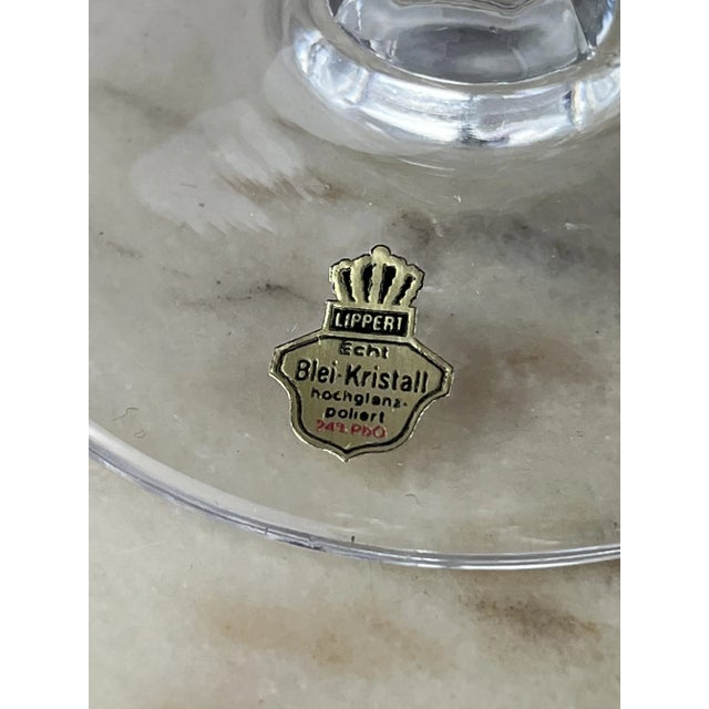 Vintage Lead Crystal Glasses, 1980s, Set of 6 For Sale - Image 4 of 13