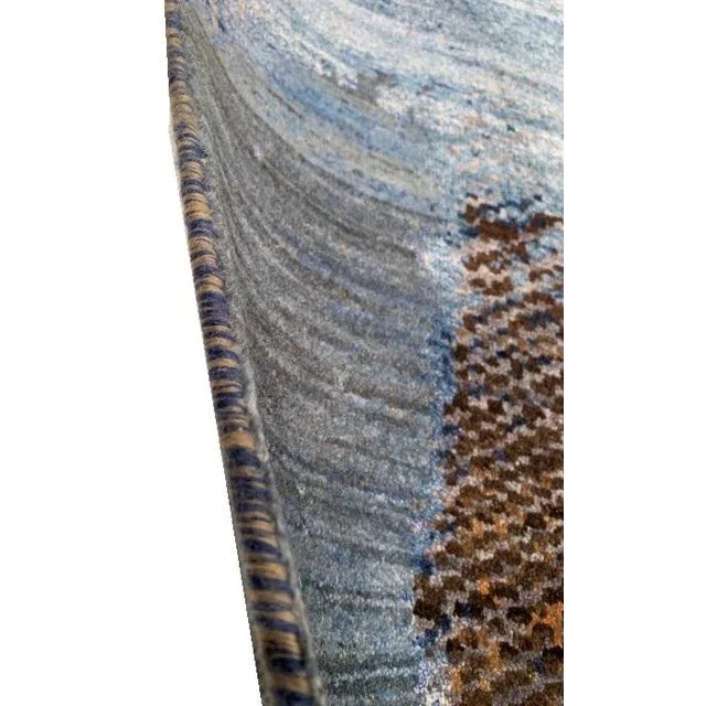 Multi Color HandMade Fine Modern Rug For Sale In Washington DC - Image 6 of 9