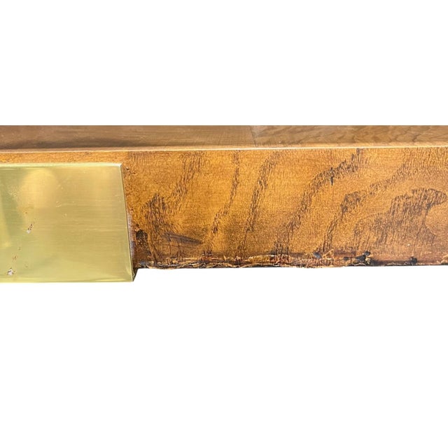 Mid Century Burl End Table. Milo Baughman Style For Sale - Image 10 of 10