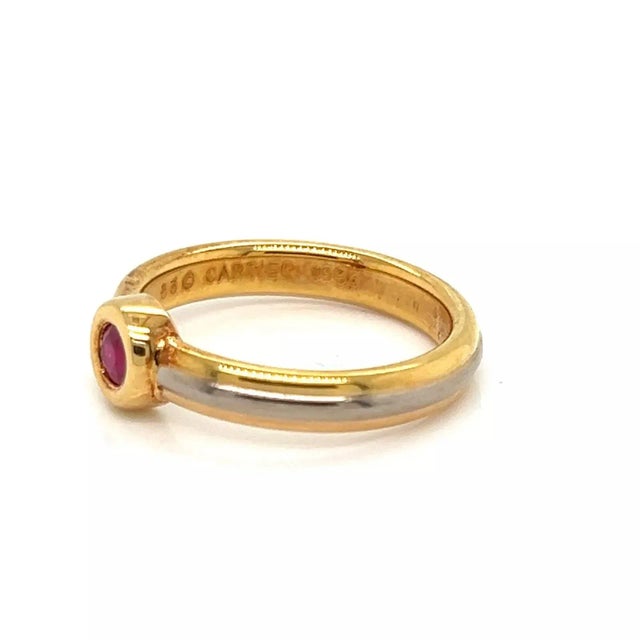 Edit Late 20th Century Cartier 18k Tri Color Gold Ruby Stack Band Ring ...
