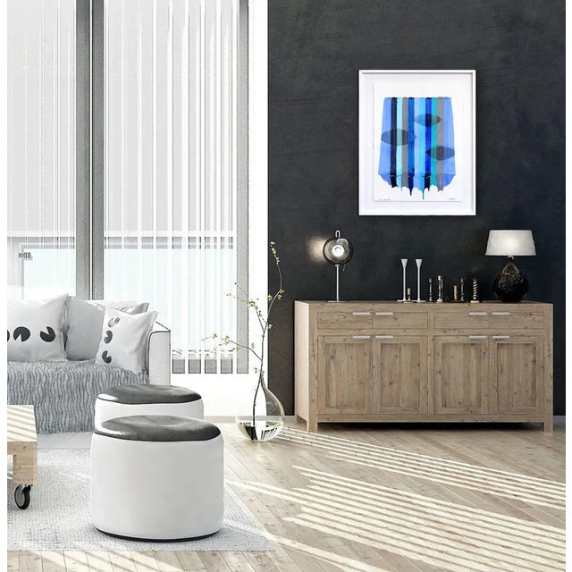 Textile "Fils I Colors Dliii" Contemporary Abstract Mixed-Media Painting by Raul De La Torre, Framed For Sale - Image 7 of 8