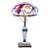 Pairpoint Glass Co. Poppy Flower Stained Glass Table Lamp, Vienna Shade, 1920 Ll For Sale