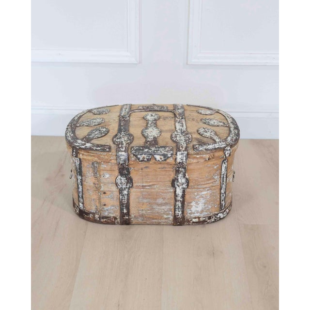 19th Century Swedish 19th Century Scraped Pine Strong Box For Sale - Image 5 of 8