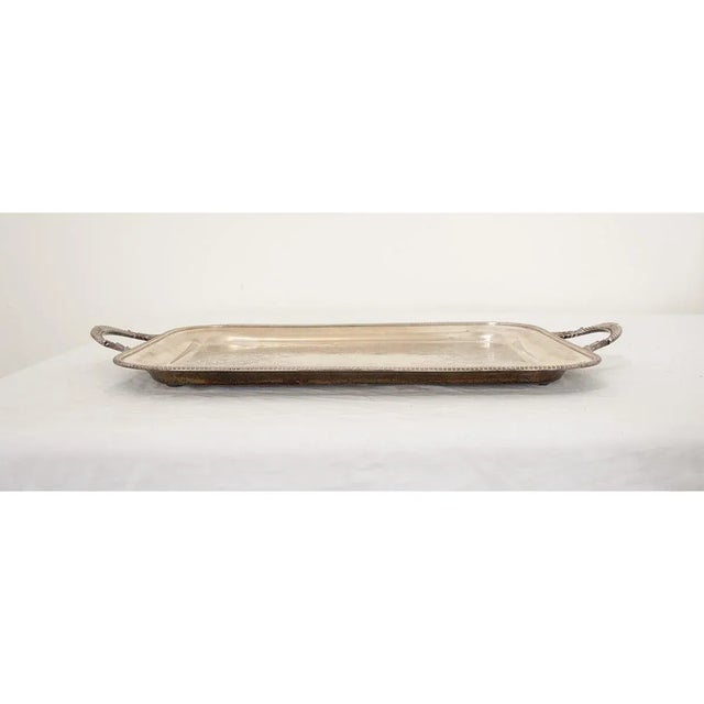 Early 20th Century English Silver Plated Tray For Sale - Image 5 of 7
