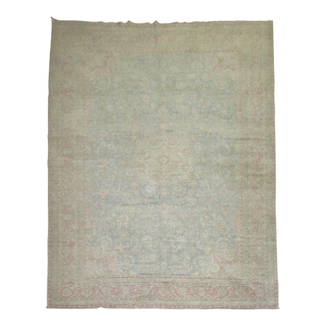 Light Color Antique Persian Tabriz For Sale