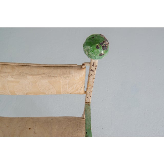 Curcule Style Wrought Iron Arm Chair - Vintage Antique Furniture 1920s For Sale - Image 13 of 13