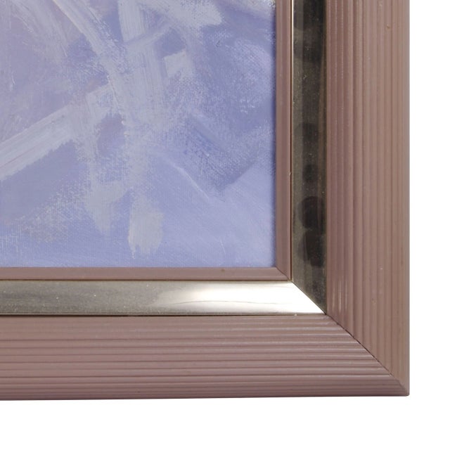 American Unsigned Snowy Ranch Oil Painting For Sale - Image 3 of 4