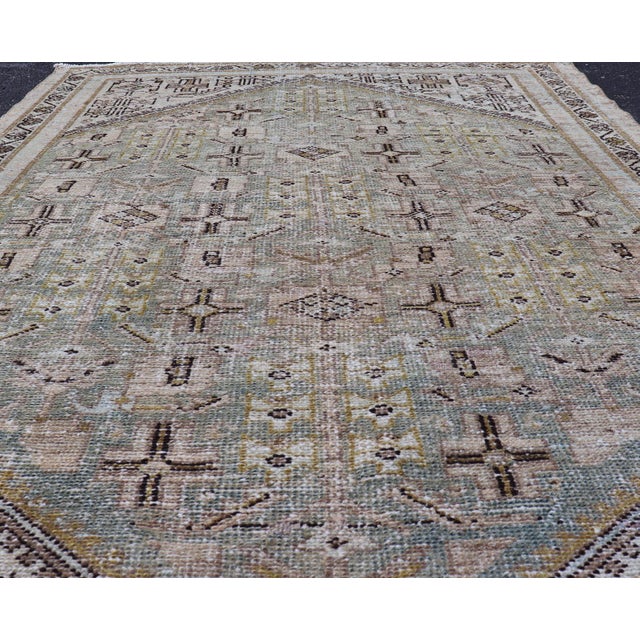 Antique Persian Hamadan Rug With Central Field With Geometric Motifs 4'3 X 6'3 For Sale In Atlanta - Image 6 of 10