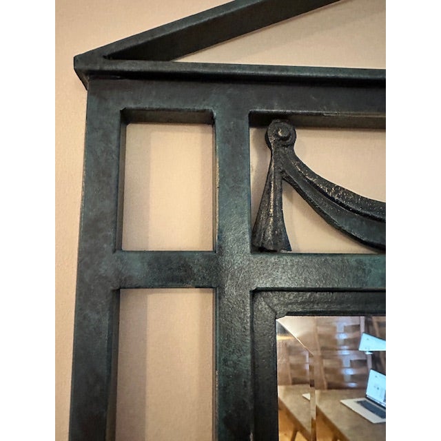 Art Nouveau 1990s Vintage and Wrought Iron Mirror For Sale - Image 3 of 3