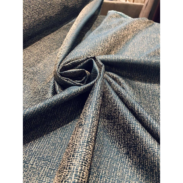 Modern Caracole Micro Etch - Azul Blue Multipurpose Fabric - 45 Yards For Sale - Image 3 of 5