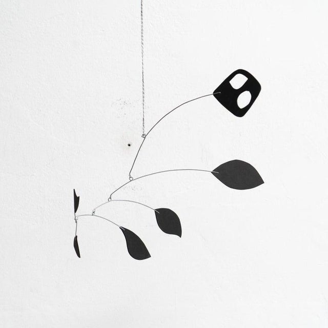 French Artist, Enchanting Dynamics: Iron and Foam Kinetic Sculpture Black in Play, 1990s, Metal For Sale - Image 14 of 15
