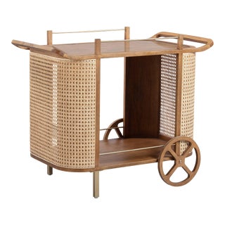 Yuma Natural Rattan Bar Cart For Sale