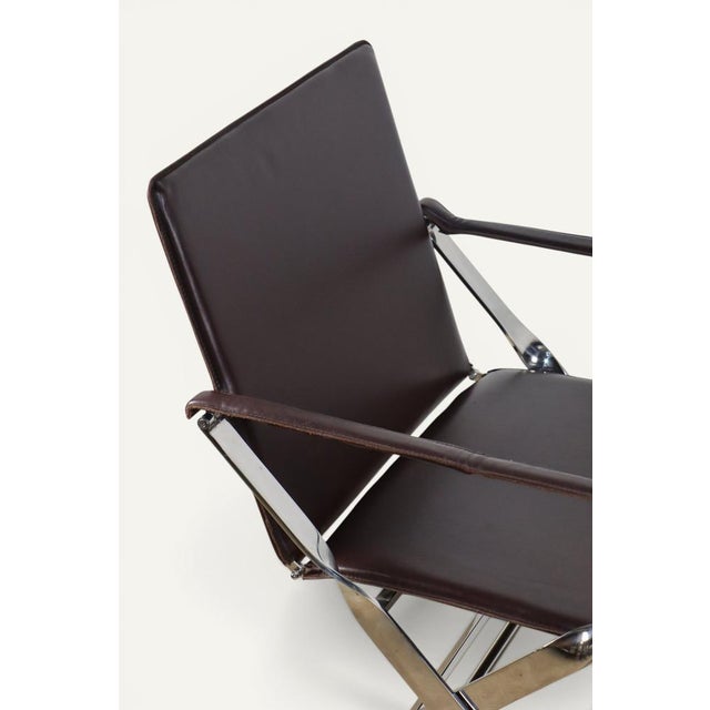 Leather and Chrome-Plated Metal Armchairs, Italy, 1970, Set of 2 For Sale - Image 18 of 18