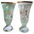 Aqua Antique Bohemian Blue Opaline Glass Goblets with Gilt Rims and Florals, Set of 2 For Sale - Image 8 of 8