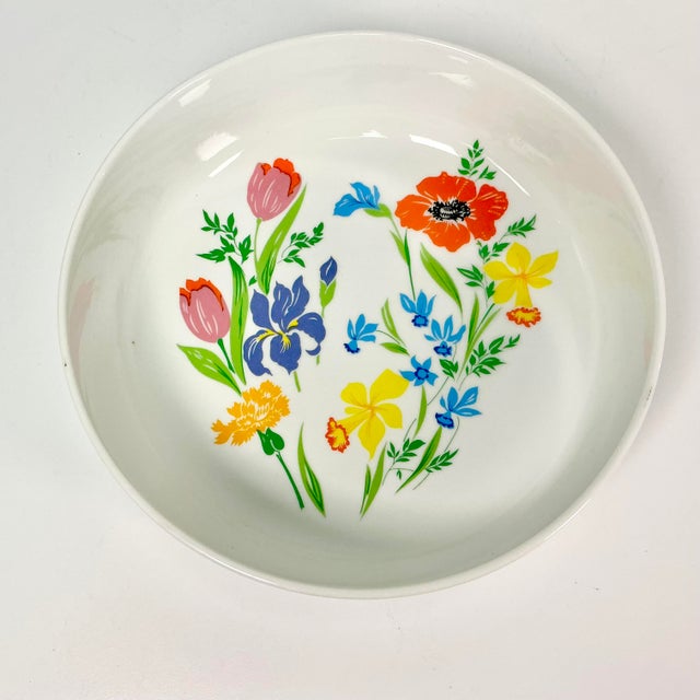 Ceramic 1980s Vintage Heinrich & Co German Boho Chic Hollywood Regency Flora Serving Bowl For Sale - Image 7 of 8