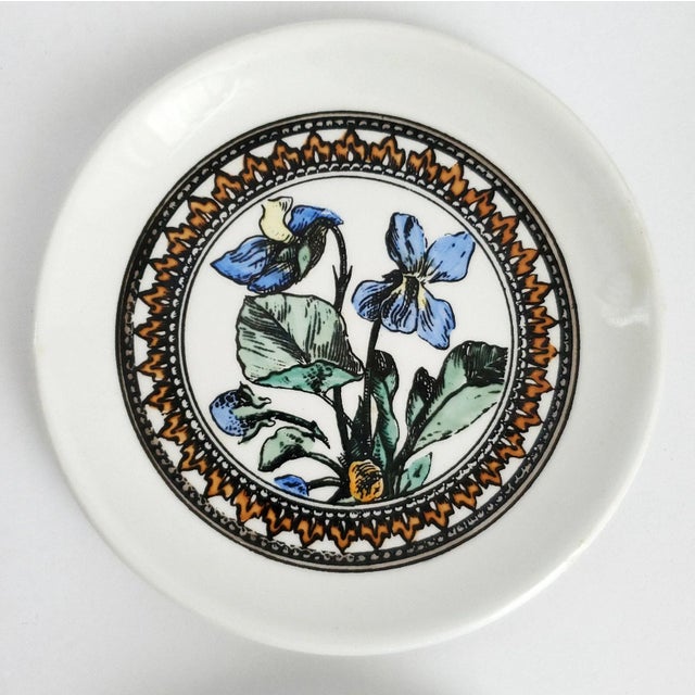 1960s Coasters Fornasetti Style Flowers For Sale - Image 5 of 12