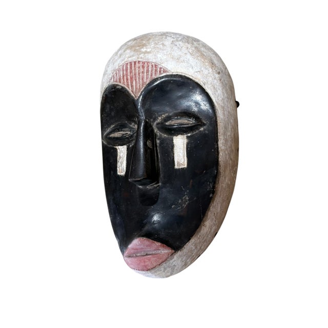 Vintage Fang Mask Elongated Face Gabon African Mask 14" H For Sale - Image 4 of 7