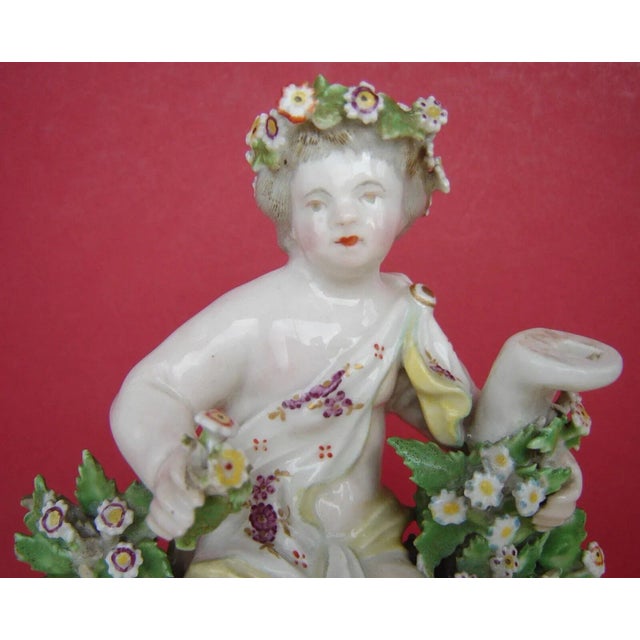 Antique 18th Century Georgian Derby Porcelain Cherub Candlesticks - a Pair For Sale - Image 12 of 12
