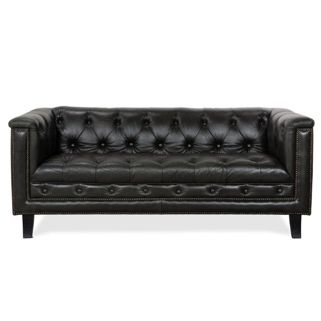 Chesterfield Three-Seater Sofas in Leather, Set of 2 For Sale - Image 4 of 18