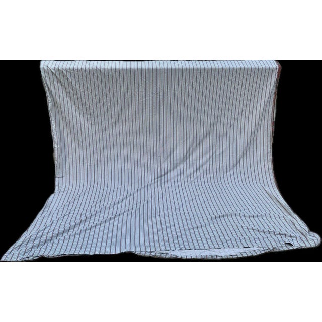 Red Vintage Ralph Lauren Vaneau Paisley Red Duvet Cover Full Queen Reversible to Stripes . Approximately 95” X 90” For Sale - Image 8 of 12