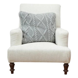 Provence Upholstered Chair, Dark Mahogany For Sale