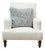 Provence Upholstered Chair, Dark Mahogany For Sale