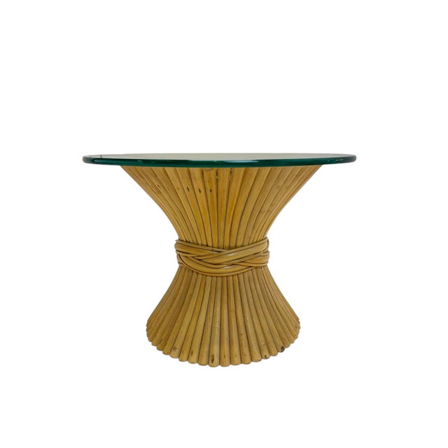 Mid-Century Modern Mid-Century Organic Bamboo Sheaf of Wheat Coffee Table by McGuire, 1970s For Sale - Image 3 of 8