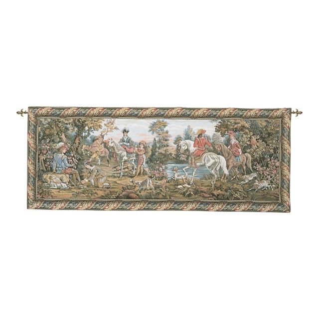 Horsemanship (Without Loops) Loom Woven Tapestry - 56 X 143 Cm (1'10" X 4'8") - Requires Rod Size 4 For Sale