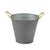 Modern Metal Aztec Pail Planter (Set of 3) For Sale - Image 3 of 4
