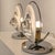 Elegant pair of Italian table lamps from the 1970s, designed in the decorative spirit often associated with Mazzega Murano...