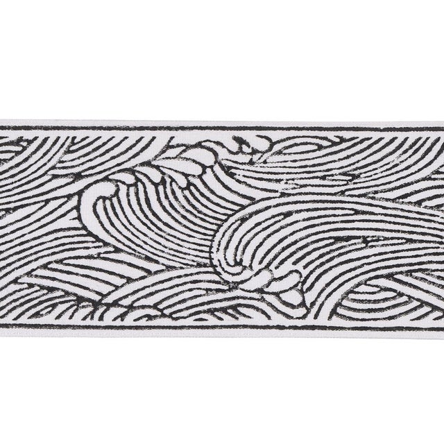 2020s Sample - Schumacher Umi Tape Trim In Black For Sale - Image 5 of 5