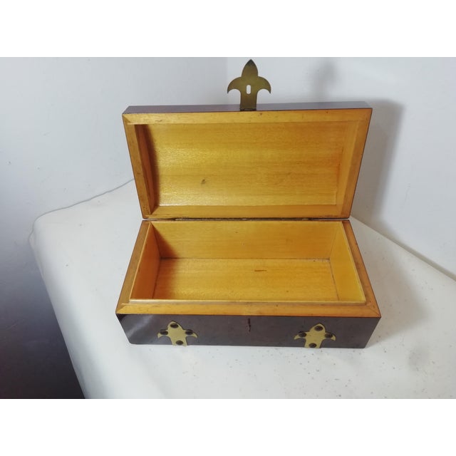 Red Lacquered Wooden Box with Studs, Italy, 1950s For Sale - Image 8 of 9